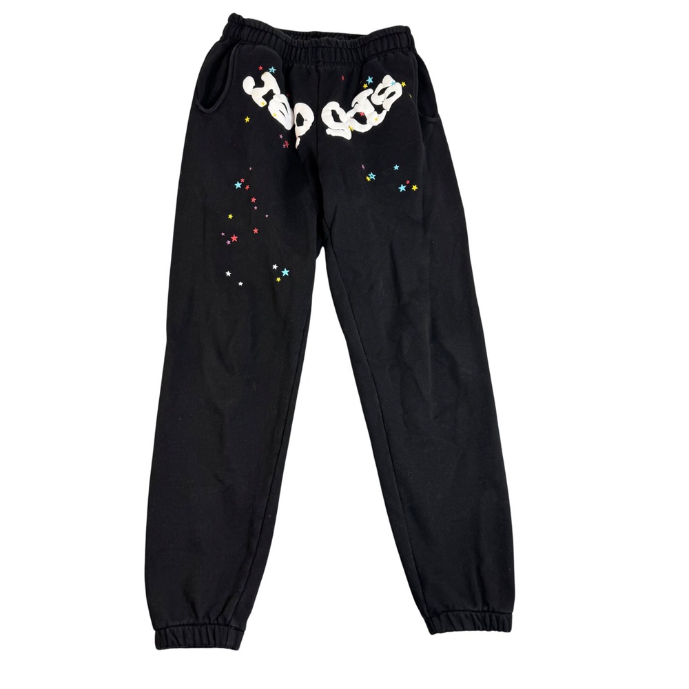 Sp5der Puff Print Sweatpants Mens Size M Joggers